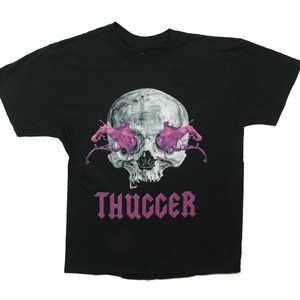 Young Thug Thugger Pink Skull Black T Shirt